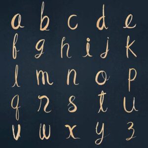 Cursive Alphabet A to Z