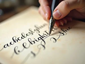 how to write the alphabet in cursive