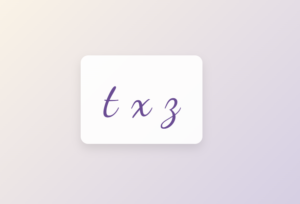 Lowercase Cursive Letters t, x, z