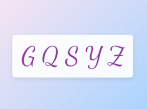 Uppercase Cursive Letters G, Q, S, Y, Z