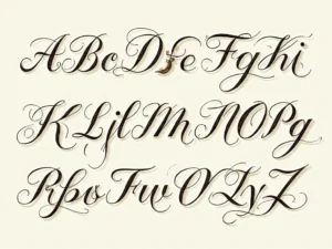 Cursive Alphabet A to Z