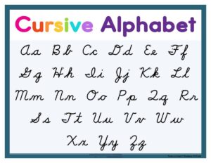 The Alphabet in Cursive